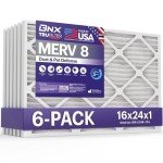 BNX TruFilter 16x24x1 MERV 8 Air Filters (6-Pack)