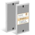 Montemono 10x20x1 MERV8 Washable Air Filters - 2 Pack