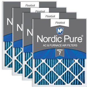 Nordic Pure 16x24x1 Pleated MERV 7 Filters 4-Pack