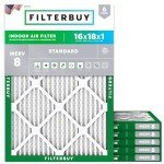 FilterBuy MERV 8 Air Filter, 16x18x1, Pack of 6