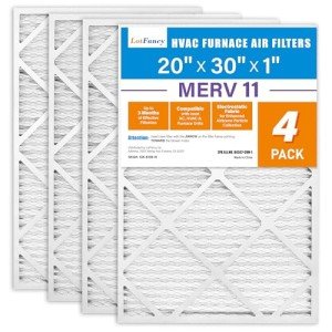 LotFancy MERV 11 Pleated Air Filters 4-Pack