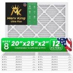 MervKing 20x25x2 MERV 8 Air Filter 12-Pack