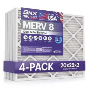 BNX TruFilter MERV 8 Air Filters (4-Pack)