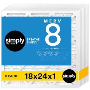 18x24x1 MERV 8 Air Filter - 8 Pack