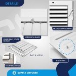 8" x 8" Aluminum Adjustable Vent Cover