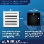 8" x 8" Aluminum Adjustable Vent Cover