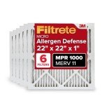 Filtrete 22x22x1 MERV 11 Air Filter, 6 Pack
