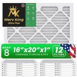 MervKing 16x20x1 MERV 8 Air Filter 12-Pack