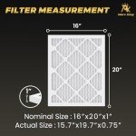MervKing 16x20x1 MERV 8 Air Filter 12-Pack
