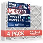 BNX TruFilter 20x24x1 MERV 13 Air Filters (4-Pack)