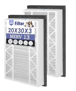 2 Pack MERV 13 20x30x3 Replacement Air Filters