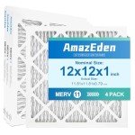 12x12 Pleated AC Furnace Filters (4-Pack) MERV 11