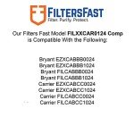 Filters Fast Replacement Air Filter 24x25x5 MERV 11