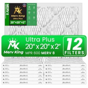 20x20x2 MERV 8 Air Filters - 12-Pack