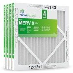 TRIGHTFILTERS 12x12x1 MERV 8 Air Filter 4 Pack