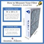 Atomic MERV 11 16x20x4 Furnace Filter - 3 Pack