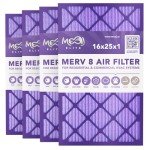 16x25x1 MERV 8 Air Filter 4-Pack