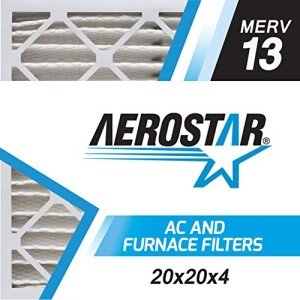 Aerostar 20x20x4 MERV 13 Air Filters - Pack of 6