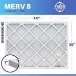 14x20x1 Pleated Air Filter 6-Pack MERV 8