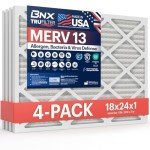 BNX TruFilter 18x24x1 MERV 13 Air Filters (4-Pack)
