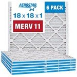 Aerostar 18x18x1 MERV 11 Air Filter Pack of 6