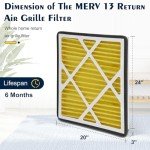 Virego 20x24x3 MERV 13 Air Filter - 2 Pack