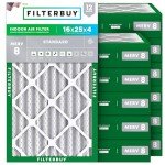 MERV 8 Dust Defense Air Filters 12-Pack 16x25x4