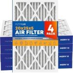 Filterlux MERV 13 Air Filters 20x25x5 (4-Pack)