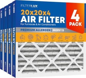 Premium MERV 13 Pleated Air Filters (4-Pack)
