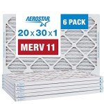 Aerostar 20x30x1 MERV 11 Pleated Air Filters 6-Pack