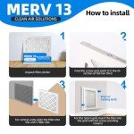 4 Pack 16x21 Furnace Air Filters - MERV 13