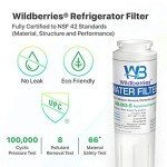 2-Pack Wildberries UKF8001 Refrigerator Water Filter