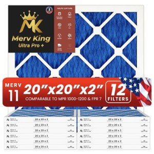 MervKing MERV 11 Air Filter 12-Pack, 20x20x2