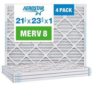 MERV 8 Pleated Air Filter 4-Pack - 21.5"x23.4"x1