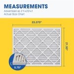 MERV 8 Pleated Air Filter 4-Pack - 21.5"x23.4"x1