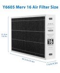 Facecool Y6605 MERV 16 Replacement Filters - 2 Pack