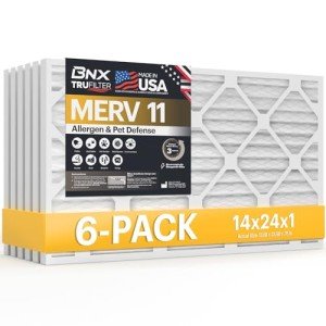 BNX TruFilter 14x24x1 MERV 11 Air Filter 6-Pack
