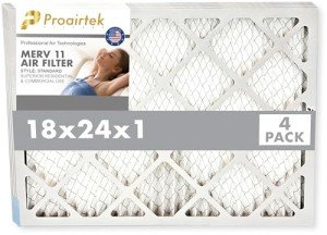 Pack of 4 Proairtek 18x24x1 Air Filters