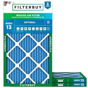 MERV 13 Pleated Air Filters 12x36x1 (3-Pack)