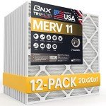 BNX TruFilter 20x20x1 MERV 11 Air Filters (12-Pack)
