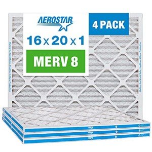 Aerostar 16x20x1 MERV 8 Air Filter Pack