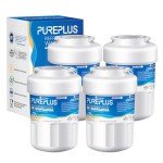 PUREPLUS Refrigerator Water Filter Replacement - 4 Pack