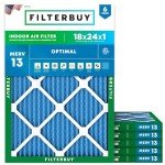 18x24x1 MERV 13 Air Filters - 6 Pack