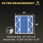 MervKing 20x20x4 MERV 11 Air Filter 4-Pack