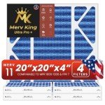 MervKing 20x20x4 MERV 11 Air Filter 4-Pack