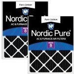 Nordic Pure 16x25x1 Carbon Pleated Air Filters 2-Pack