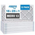 Aerostar MERV 13 Pleated Air Filters, 12 Pack