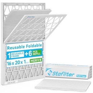 Stafilter 16x20x1 MERV 8 Air Filter 6-Pack
