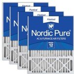 Nordic Pure 20x25x5 MERV 12 Air Filter 4-Pack