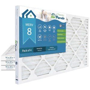 AirPurete 16x25x1 MERV 8 Furnace Filters - 4 Pack